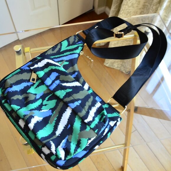 Diane von Furstenberg DVF for Target - Zebra Green Utility Crossbody Bag - Picture 2 of 10